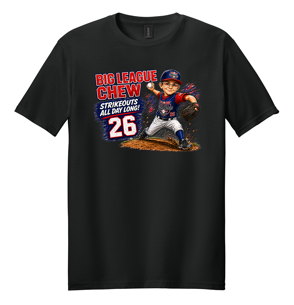 Big League Chew Custom Caricature T-Shirts