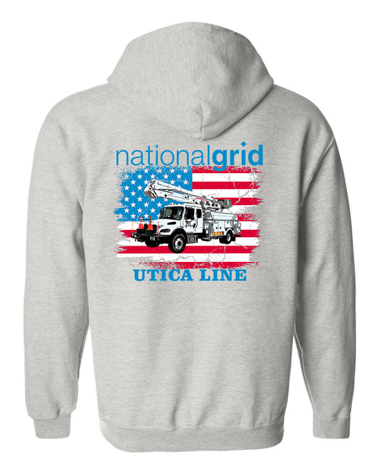 National Grid Utica Zip Up Hoodie - Fleet or Line