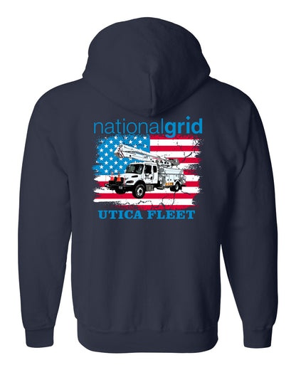 National Grid Utica Zip Up Hoodie - Fleet or Line